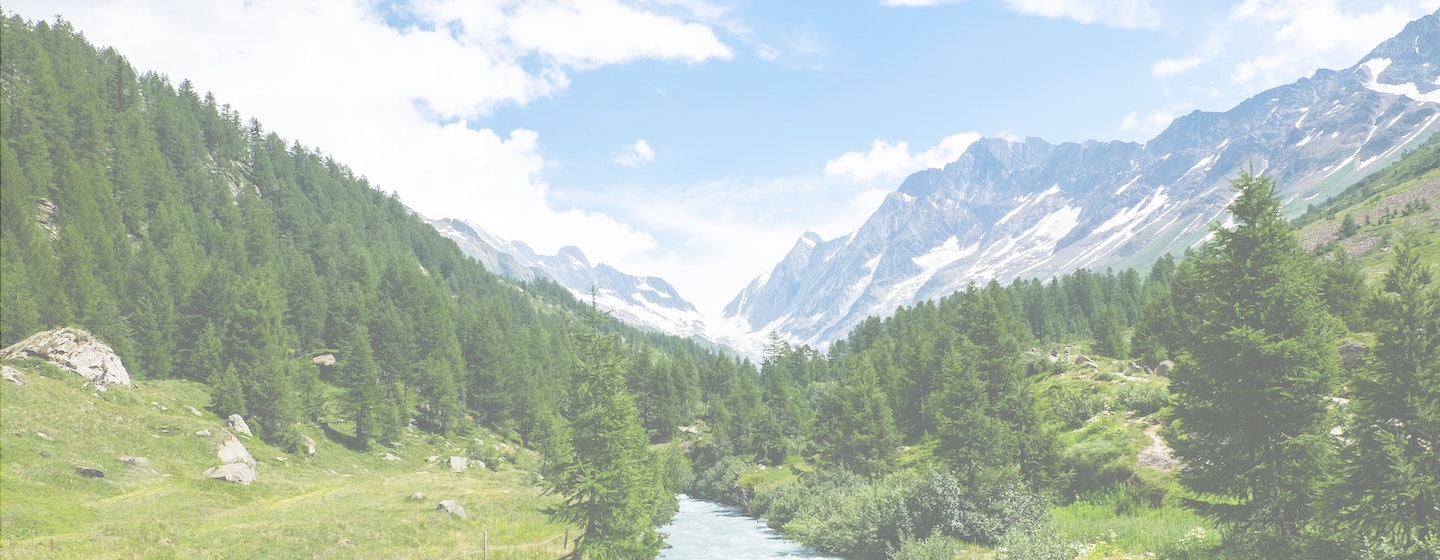A beautiful valley in the Swiss Alps